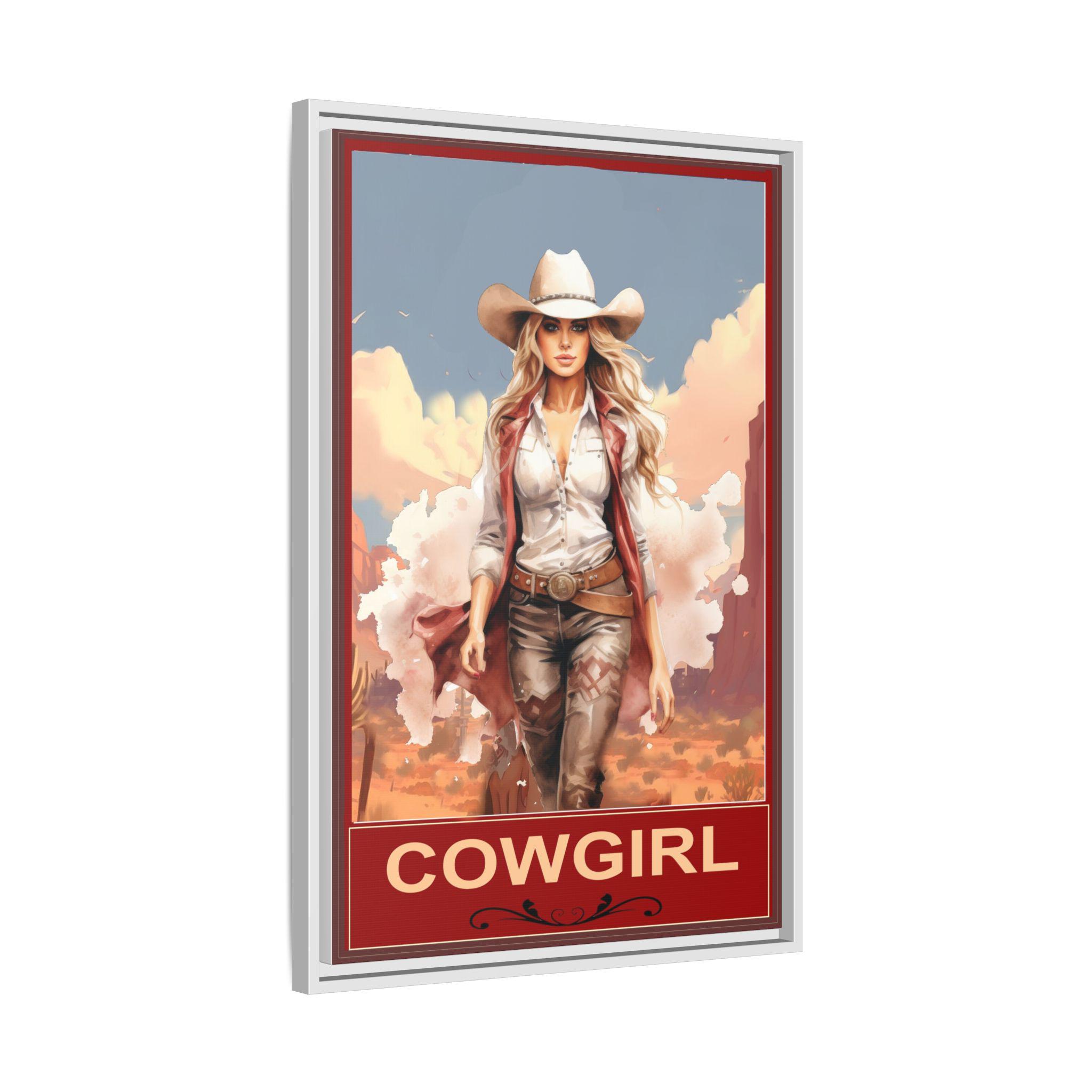 Pendleton Rodeo Cowgirl Matte Canvas Art Print, Western Wall Decor, Rustic Home Decoration Gift for Cowgirls, Rodeo Lover's Artwork Old West