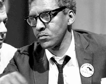 Historische Fotokunst schwuler Aktivist Bayard Rustin - 1963 8 x 10 Foto afroamerikanische Wandkunst