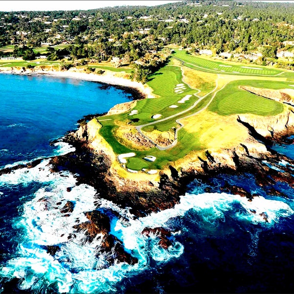 Golf Course Pebble Beach Arial View  Photo  Mouse Pad Photo Mousepads