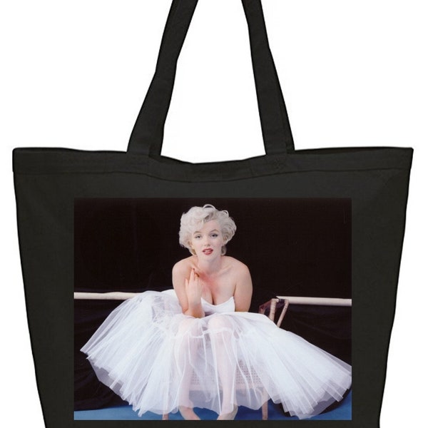 NEW Zipper Marilyn Monroe XXXL tote bag Large main compartment with zippered closure. Inside zippered pouch pocket