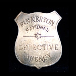 Replica Vintage Pinkerton Detective Agency  Badge 3 inch Patch can be iron on or sewn on,