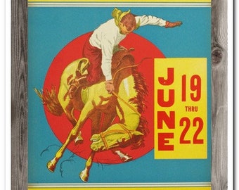 Salinas Rodeo Vintage  Poster 12 x18 Inches