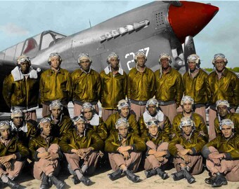 Histoical Photo ArtTuskegee Airmen Red Tails  8 x10 Photo African American african american wall art Black HIstory Month