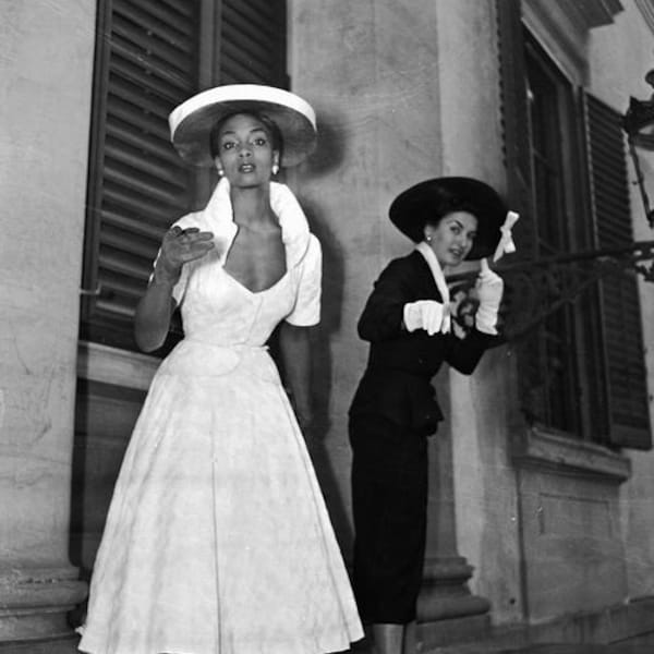 Histoical Photo ArtAfrican American Fashion Models Women in Dresses 1951 8 x10 Photo african american wall art