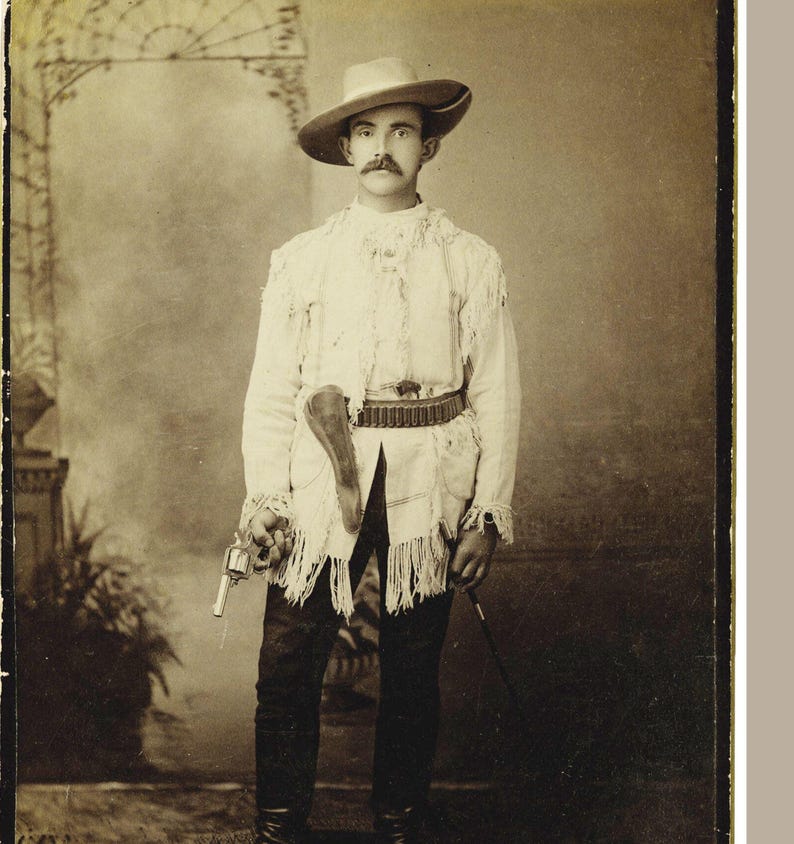 8 X 10 Old West Handsome Cowboy Rare Photo or Large Tin Sign - Etsy
