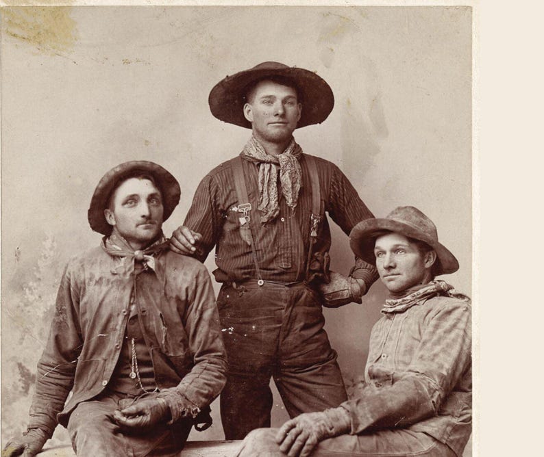 8 X 10 Old West Cowboys Portriat Rare Find Photo or Large Tin Sign - Etsy