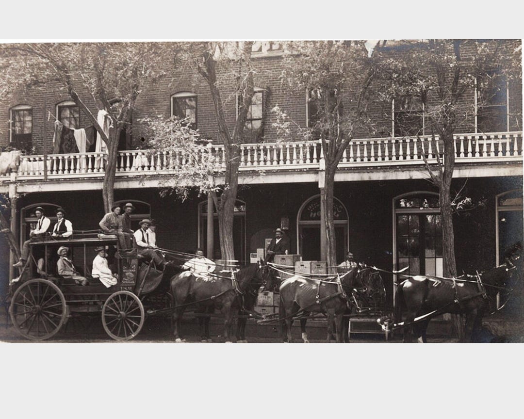 8 X 10 Old West Cowboys Stagecoash Dodge City 1880 Rare Photo or Large ...