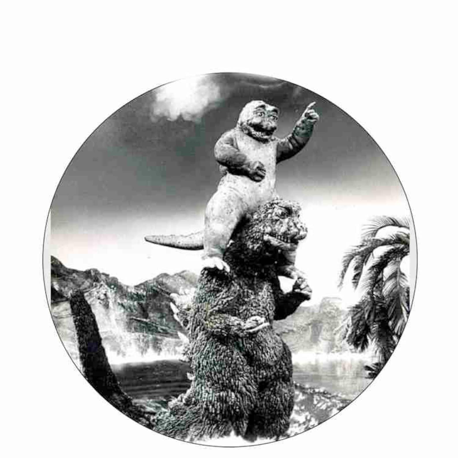 Godzilla and godzuki 3 inch patch can be iron on or sewn on etsy