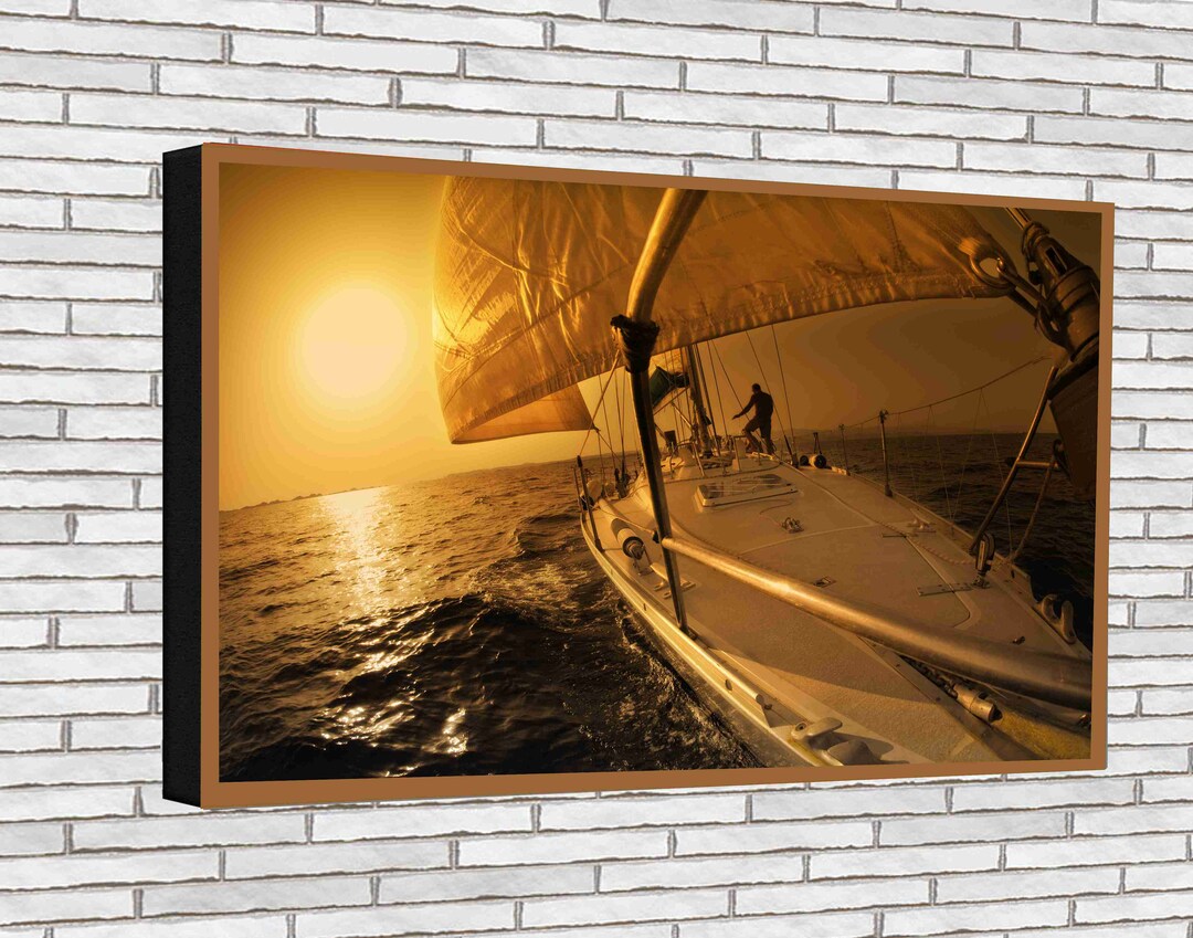 Yacht Sail Boat Sunset Stunning Photography Art Prints 12 X 18 Printed ...