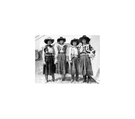 Buy Cowgirl at Rodeo 8 X10 Photo Old West Fashion Rodeo Bull