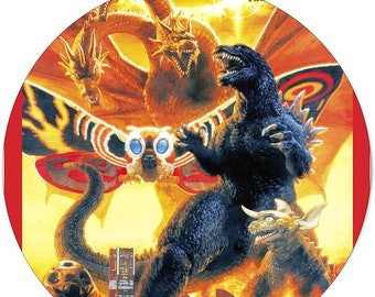 Godzilla and Mortha Fighting Christmas and Holiday Ornament family christmas ornaments