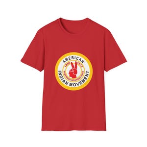 T SHIRT American Indian Movement Unisex Softstyle T-Shirt, Casual Wear, Frt & Bk LogoTee image 6