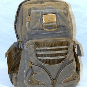 Zipper Top Canvas Backpack - Etsy