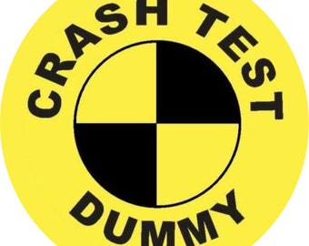 Crash dummy A-patch van 3 inch Kan worden gestreken of genaaid voor jassen, overhemden, vesten, broeken