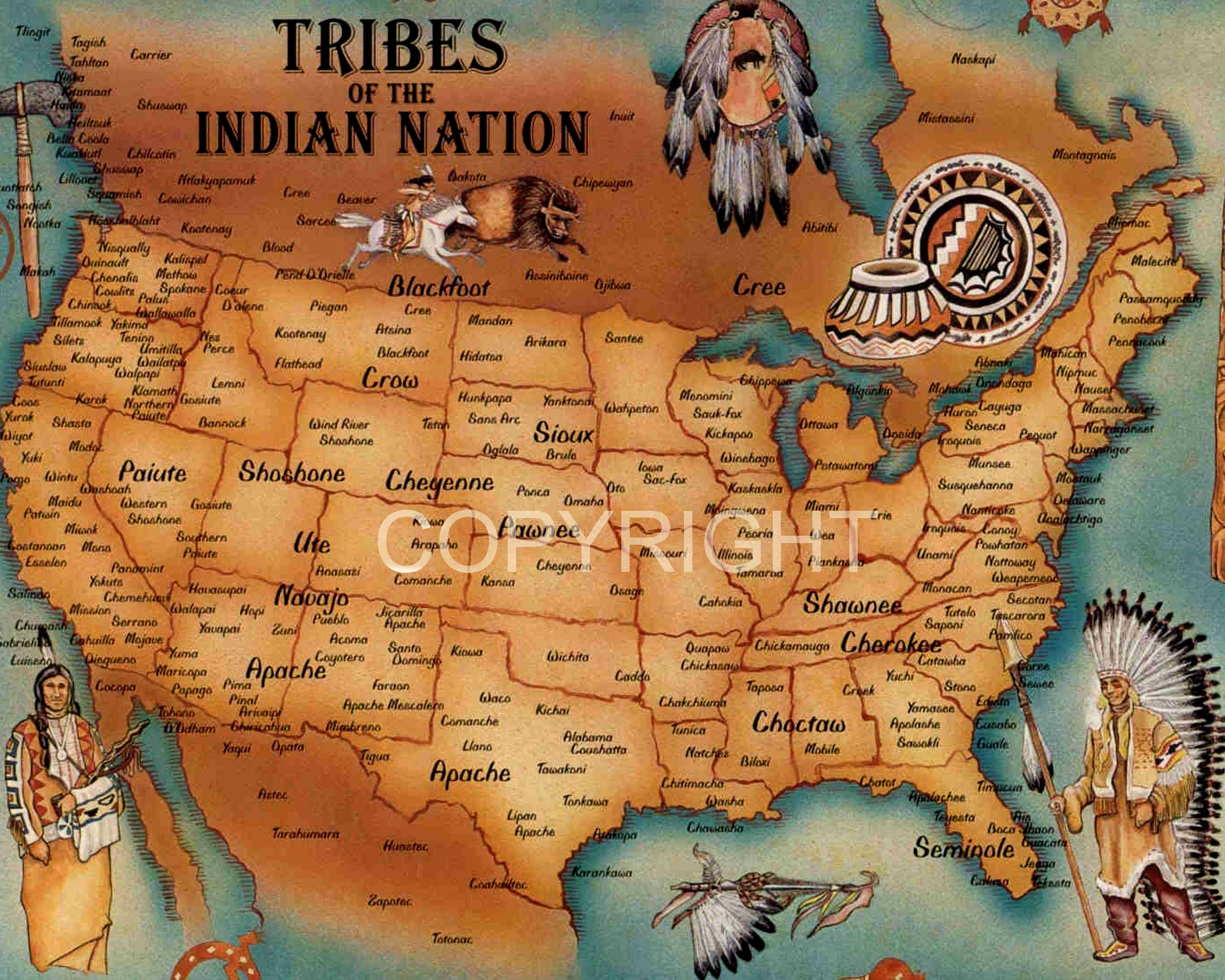 Native American Map Of Usa Native American Indians Tribal Map United States Includes - Etsy Singapore Native American Map Of Usa Native American Indians Tribal Map United States Includes - Etsy Singapore