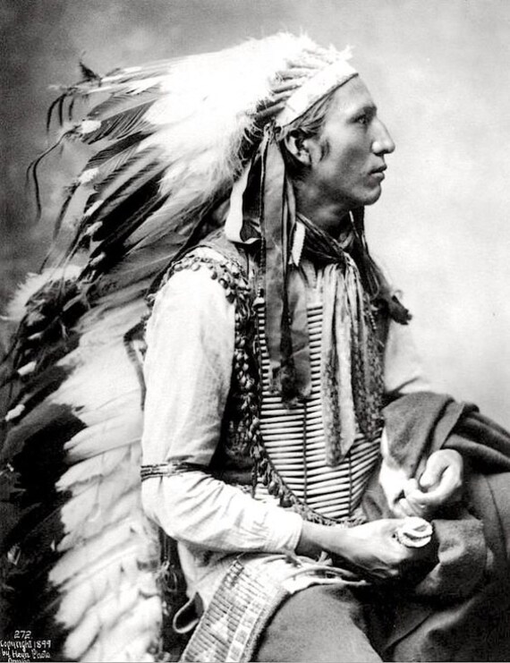 8 x 10 写真 CHIEF john_comes lakota_1899 ネイティブアメリカン