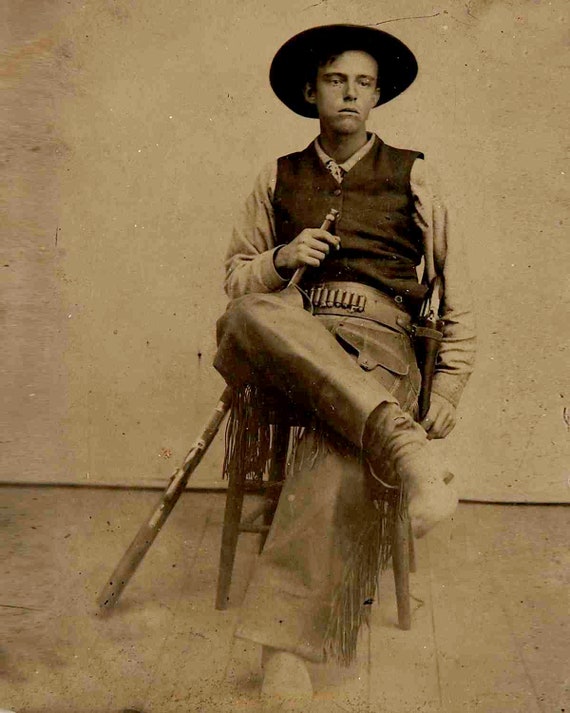 Old West Cowboy in Chaps X10 Photo Etsy