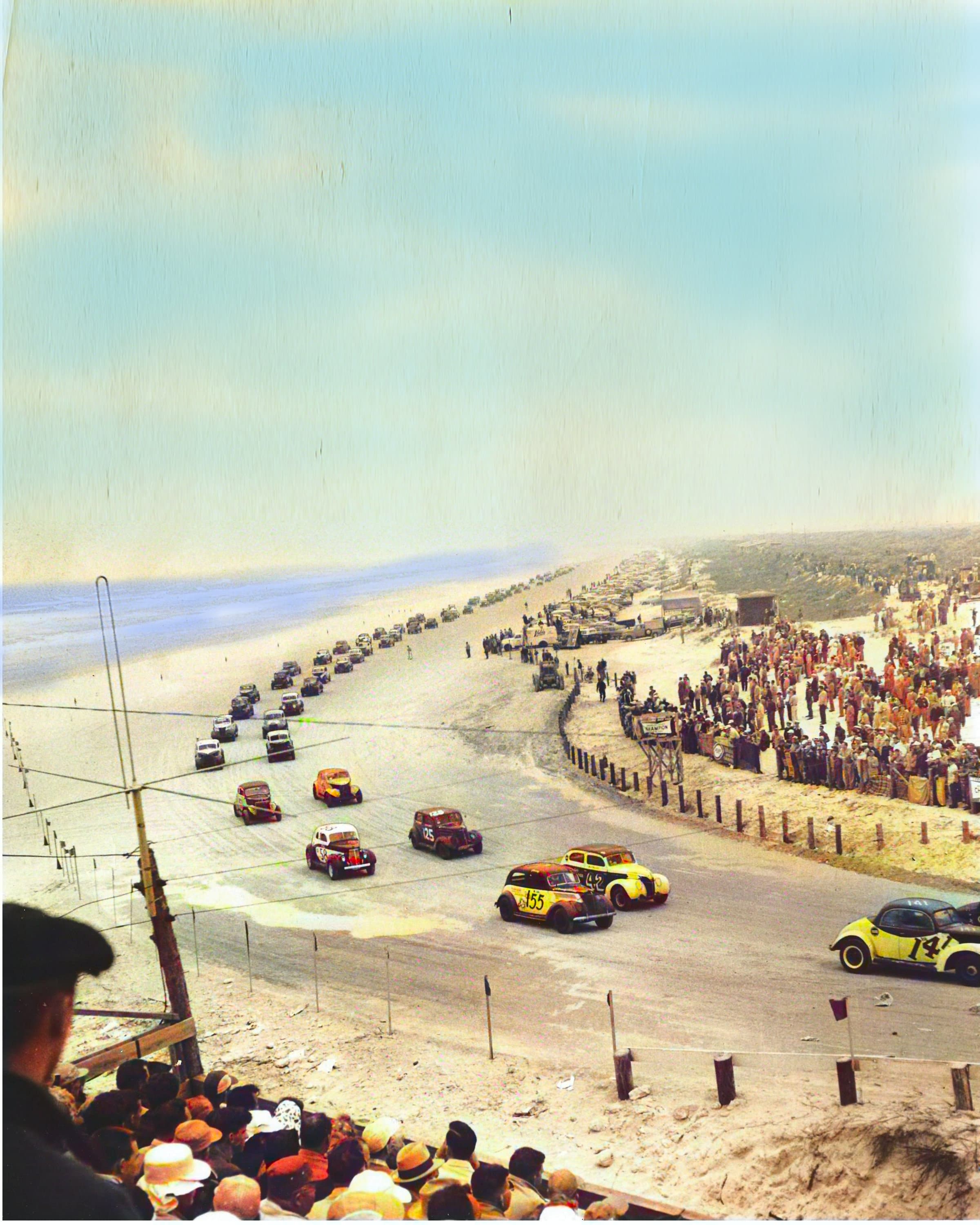1950 Early Days Daytona %00 on the Beach Stock Car Racing X10