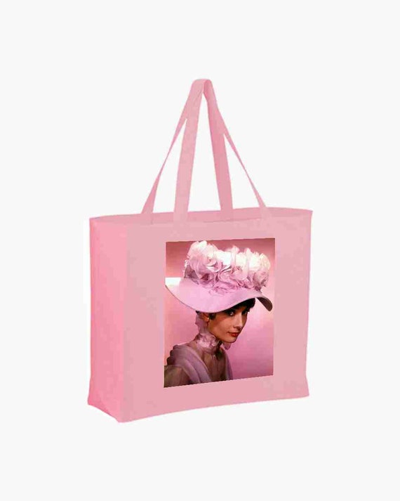 Borsa tote rosa Audrey Hepburn rosa XXXL Borsa per la spesa, il