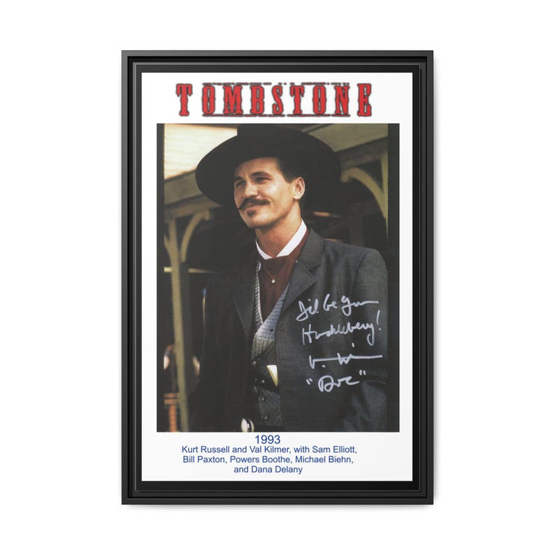 Poster Tombstone Doc Holliday Old West Movie Cowboys Wyatt Earp Canvas ...