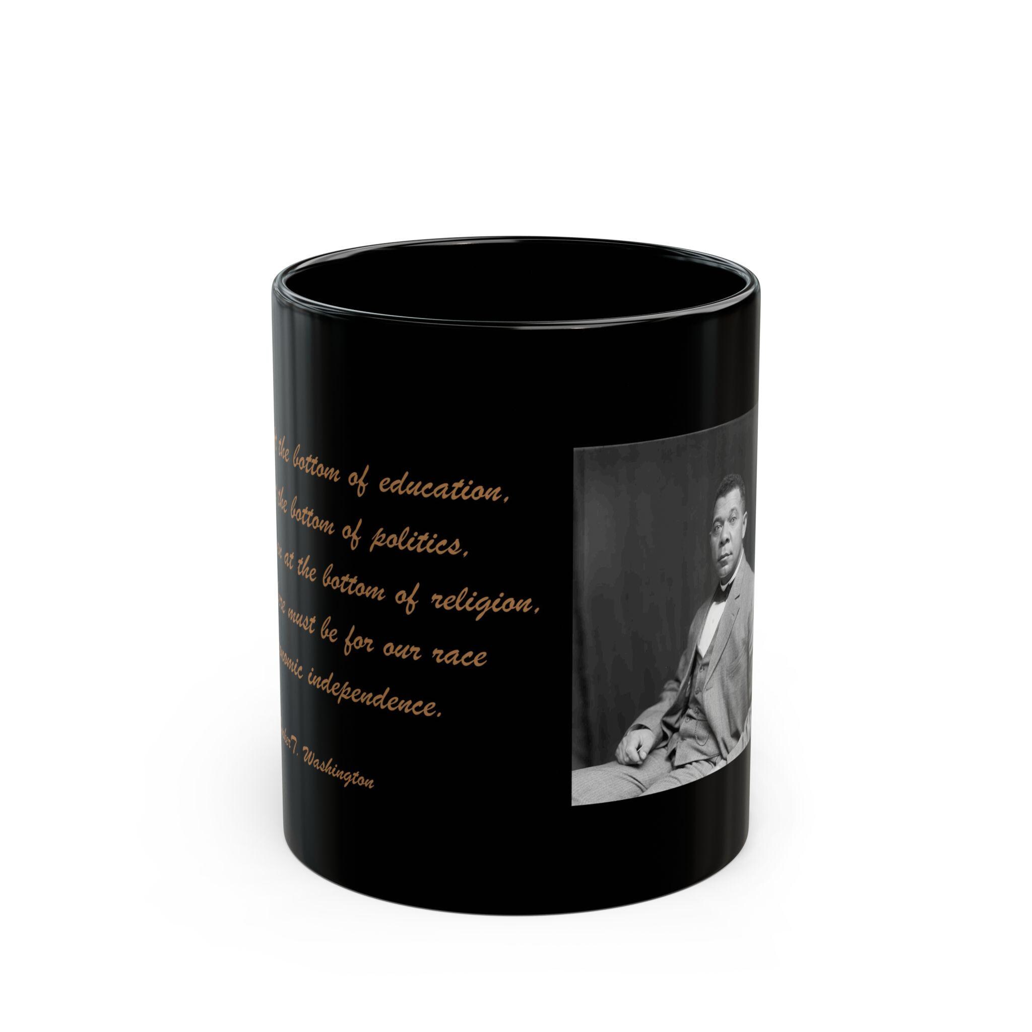 New Artistic Mugs Education Booker T. Washington Inspirational Black Mug - Empowering Quotes,