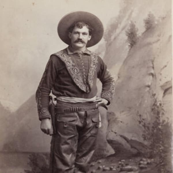 8  x 10 Old West Cowboy in Chaps Photo Rare Find on a Photo or Large Sign Western Art Prints