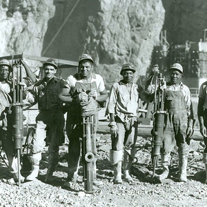 Histoical Photo Art African American 8 x 10 photo  group of black mine workers 1930s african american wall art