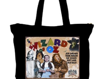 New Zipper Tote Bag Wizard of Oz  20"W x 15"H x 5"D Large main compartment with zippered closure. Inside zippered pouch pocket