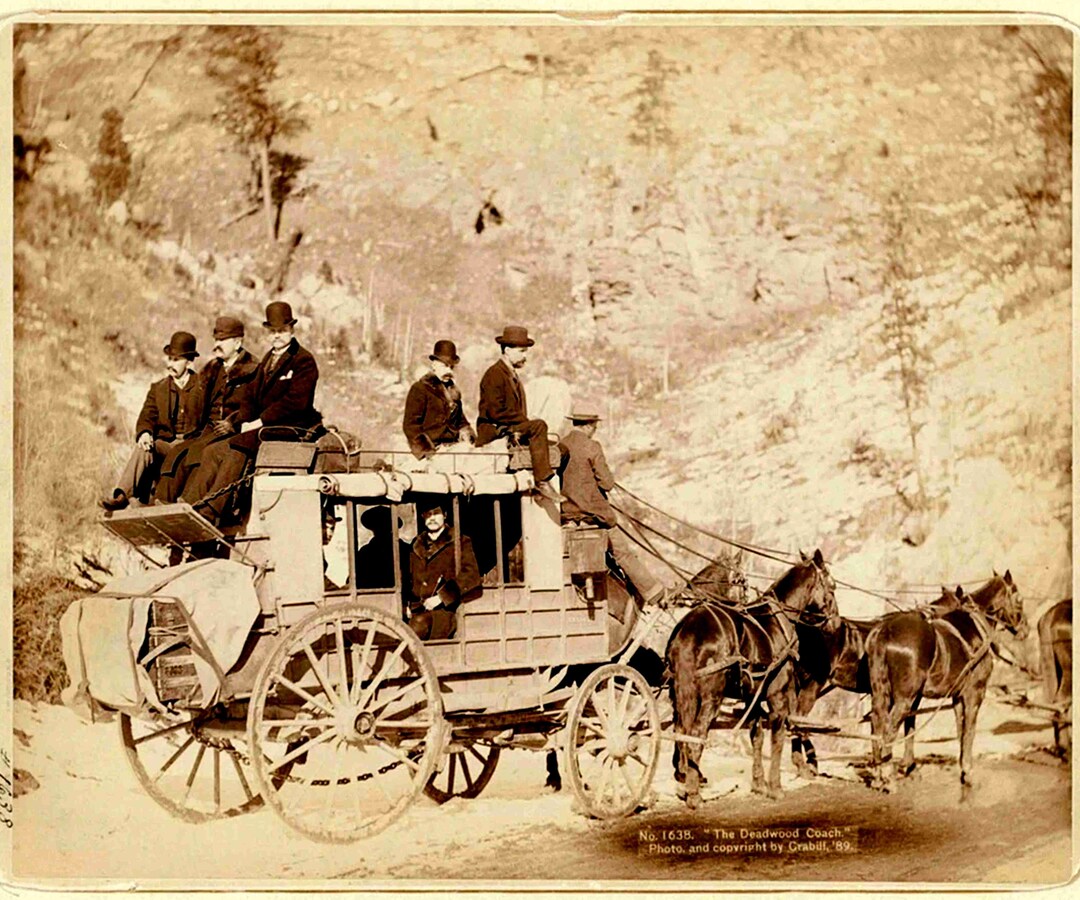 8 X 10 Deadwood Stage Coach Old West Cowboy Photo or Sign - Etsy