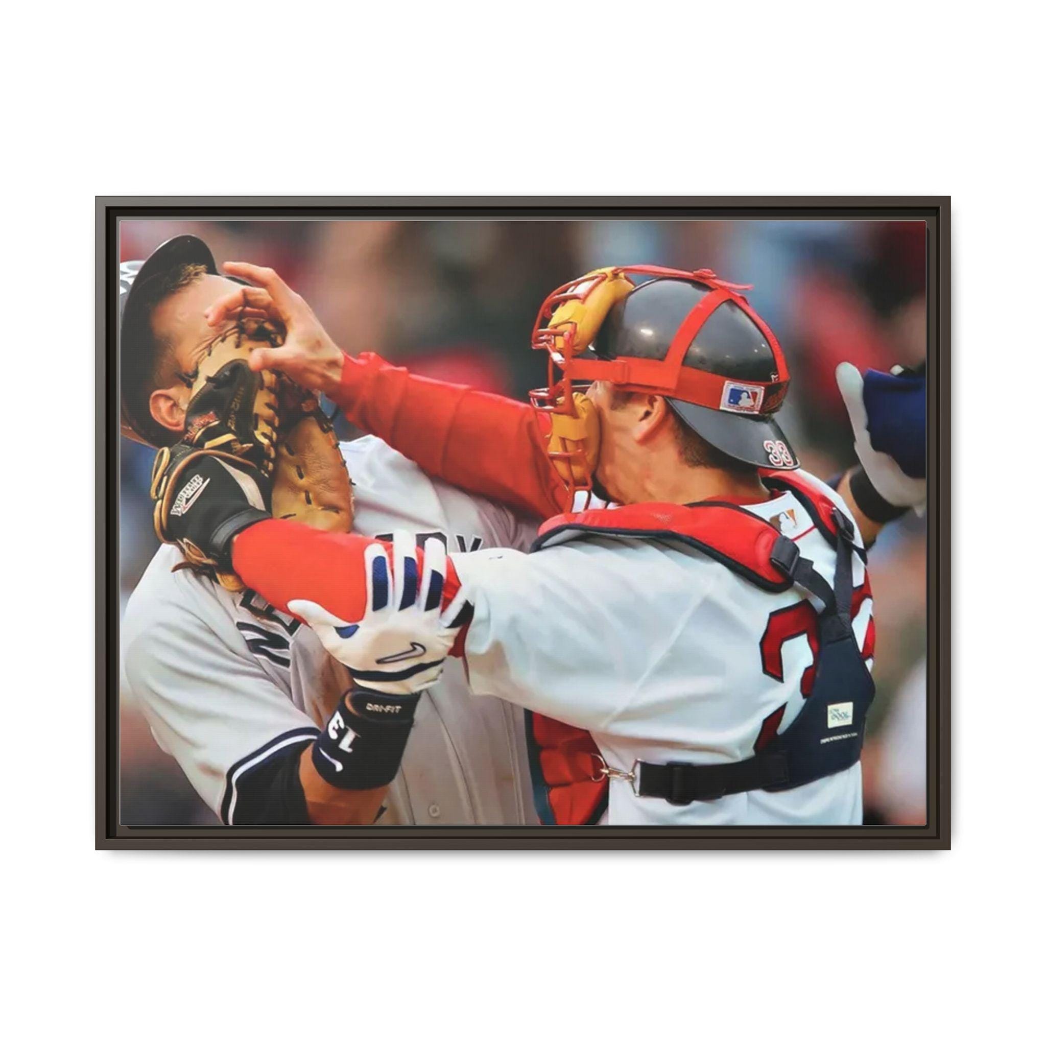 【希少・MLB公式】ボストン・レッドソックスレジェンド額装フォト JASON VERITEK Vs. Alex Rodriguez -photo Boston Red Sox Vs. New