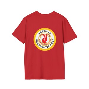 T SHIRT American Indian Movement Unisex Softstyle T-Shirt, Casual Wear, Frt & Bk LogoTee image 7