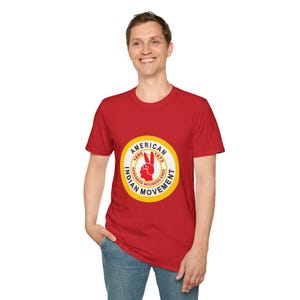 T SHIRT American Indian Movement Unisex Softstyle T-Shirt, Casual Wear, Frt & Bk LogoTee image 8