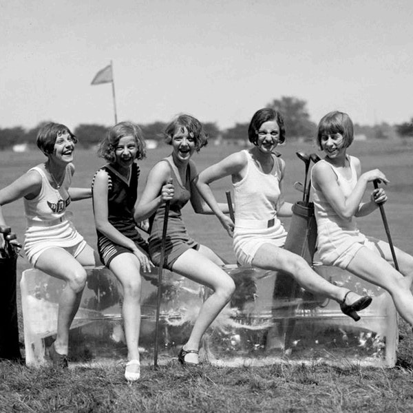 8 x 10 Photo Vintage  Lady Women golfers in Shorts 1935