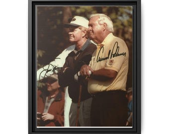 Jack Nicklaus Signed Framed Golf Legend Canvas Golf Art, Reproduction Print Wall Decor, Gift for Golf Lovers, Signature Artwork,