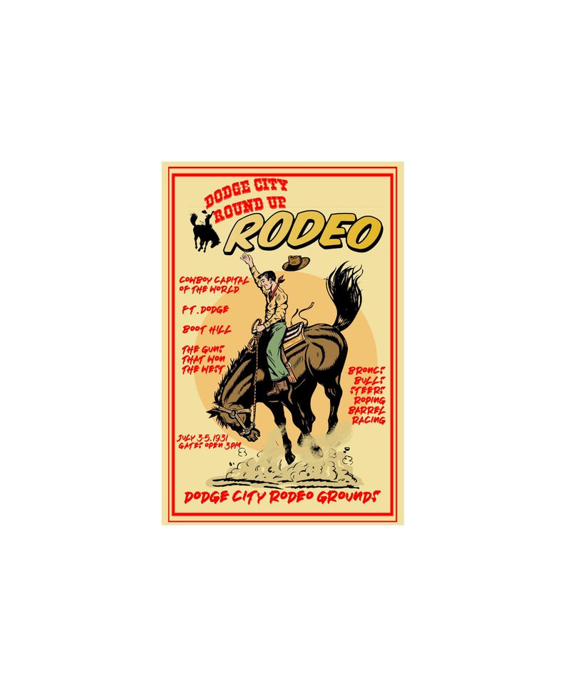 Dodge City Rodeo 12 X 18 Metal Tin Sign Vintage Retro Signs of the Past ...