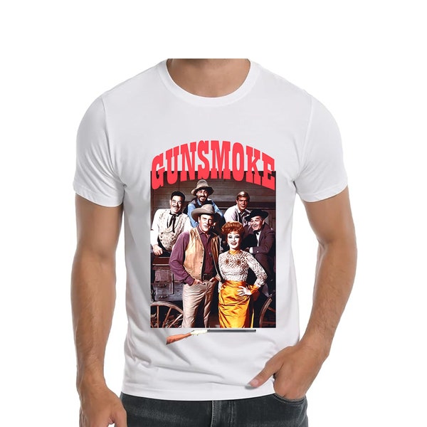 Gunsmoke Cast  AI Art T shirt Old West TV Show