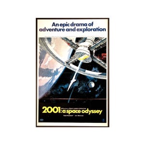 2001 Space Odyssey Movie Sticker 3 Sizes All Purpose Stickers Vintage Old Movies Films Retro Posters Prints Art Peel and Stick Gloss Finish