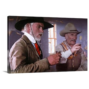 Lonesome Dove San Antonio Bars Here's To The Sunny Slopes Gus and Call Oil Painting  Old West Cowboy Western Art