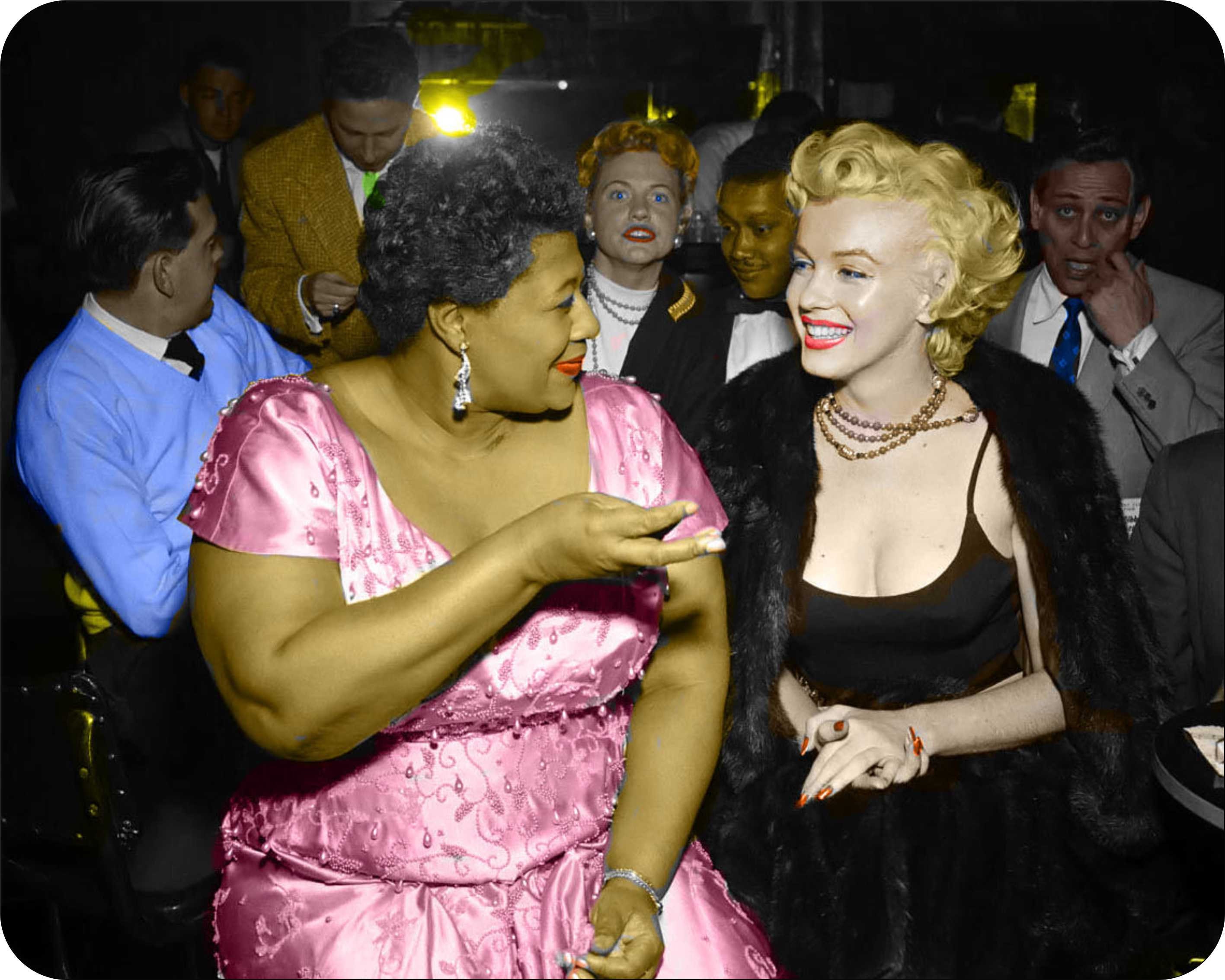 Ella Fitzgerald Marilyn Monroe Together Photo Mouse Pad Photo Mousepads