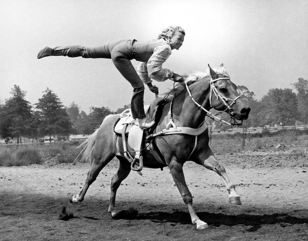 Rodeo COWGIRL Trick Riding 8 X10 Photo - Etsy