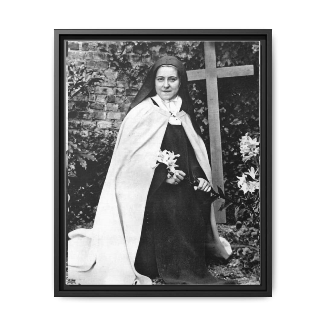 Saint Therese of Lisieux Catholic Nun Inspirational Framed Canvas Art ...
