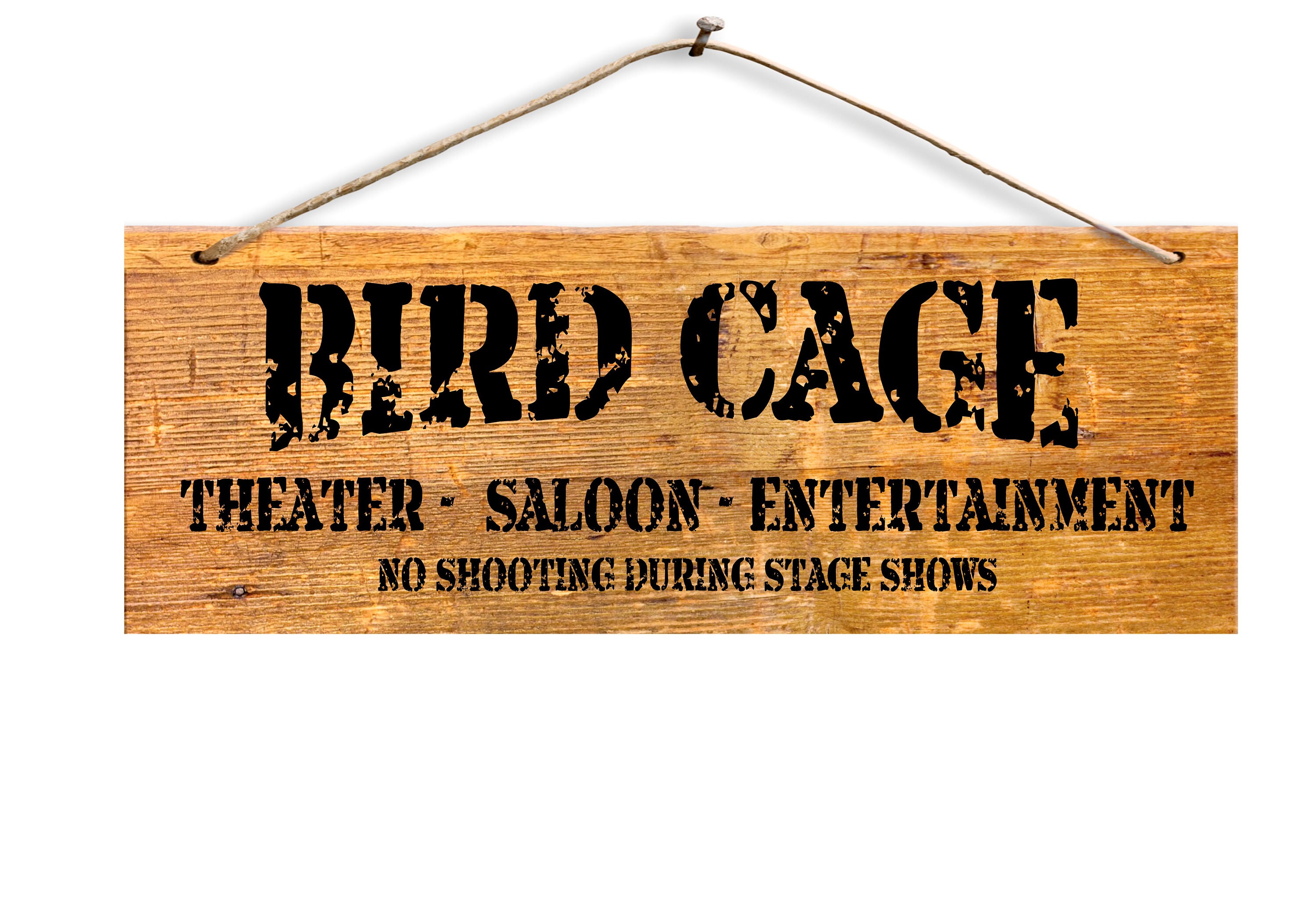 Wood Sign 6 X 15 the Bird Cage Theater Tombstone AZ No Etsy UK