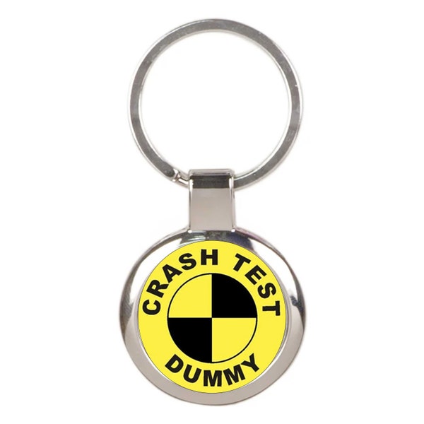 Crash test dummy KEYCHAIN, KEY ring key fob ring chain key ring
