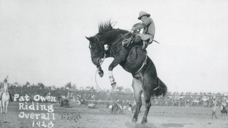 Pendleton Bronc Pat Owens Bronc Rider 1928 Pendleton Roundup Rodeo 8 X10 Photo Old West ...