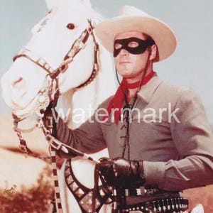Lone Ranger e pintura a óleo prateada Download instantâneo digital de arte de celebridades, impressão e pôsteres 16 x 20