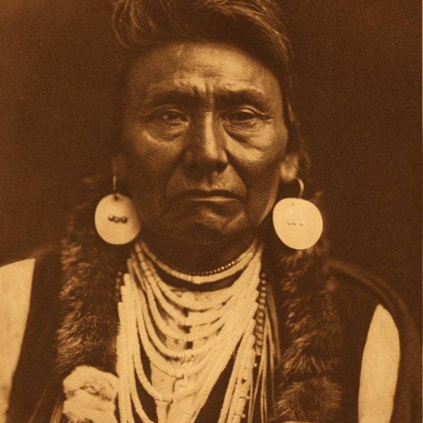 Native American Indian chief Joseph Nez Perce  Sepia Tone 8 x 10 photo On Fuji Film