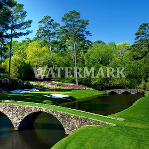 Descarga instantánea digital Hogan Bridge en el torneo Masters Amen Corner Golf Course Art
