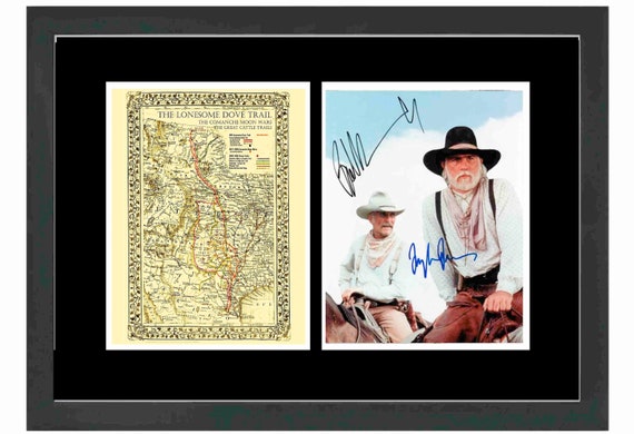 Lonesome Dove Map Framed 14 X 20 Lonesome Dove Gus And Call Signed Trail Map Old West | Etsy