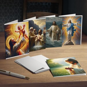 Lot de 5 cartes de voeux multi-designs inspirantes Jésus-Christ, cartes religieuses pour toutes les occasions, Christ, Jésus, foi, cadeaux spirituels,