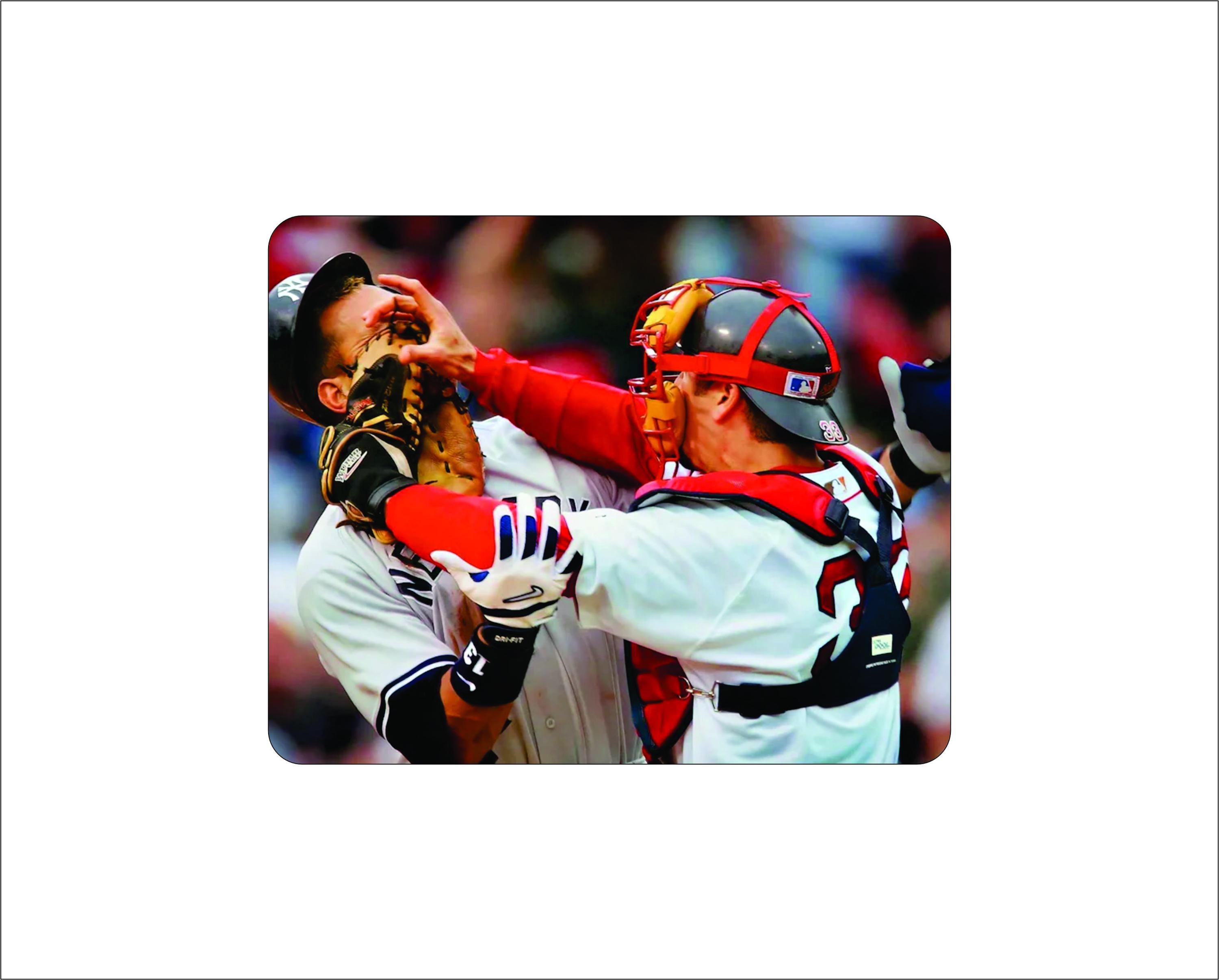 Mouse Pad JASON VERITEK Vs. Alex Rodriguez -photo Boston Red Sox